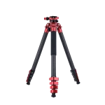 Rollei Easy Traveler Carbon Stativ Rot mit Kugelkopf und Smartphone-Halterung